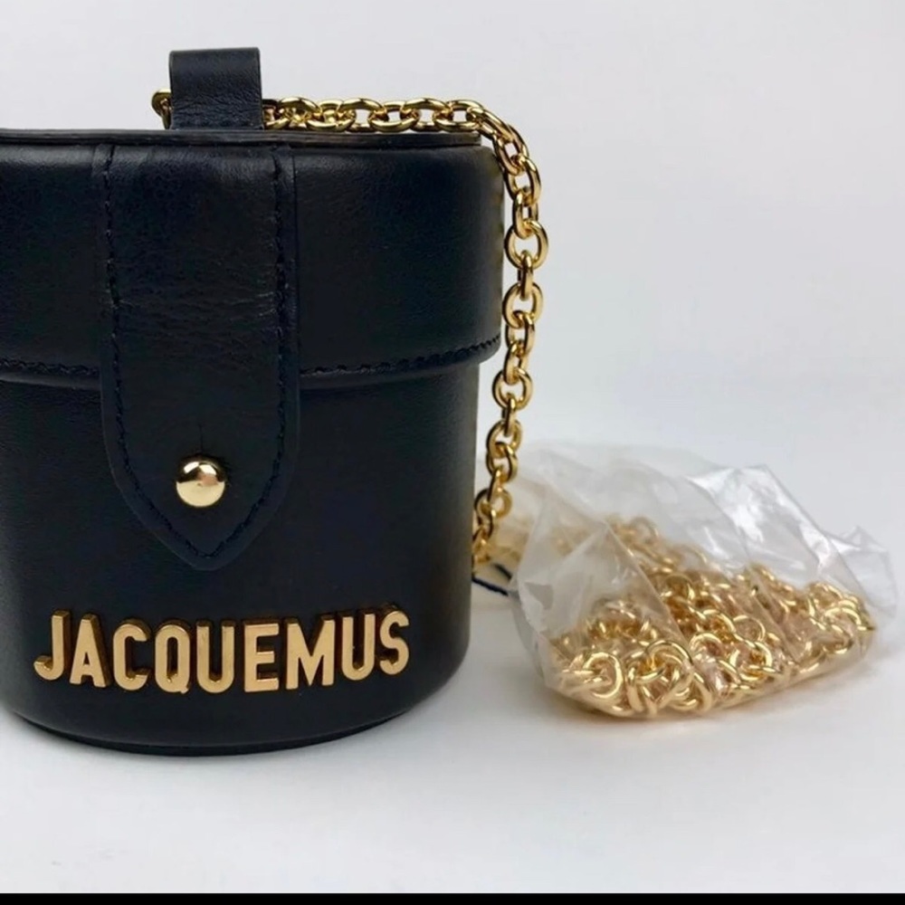 Jacquemus Black Leather Le Vanity Bag